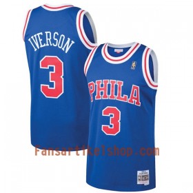 NBA Philadelphia 76ers Trikot Allen Iverson 3 Hardwood Classics Blau Swingman - Herren